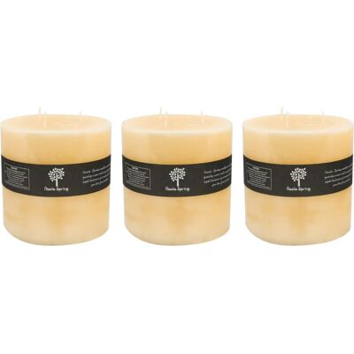 Nicola Spring Vanilla Scented Triple Wick Pillar Candle - 150x150mm - Candle Nicola Spring Vanilla Scented Triple Wick Pillar Candle - 150x150mm - Candle