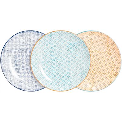Nicola Spring Japanese Style Multicolour Dinner Plates - Set of 6 Nicola Spring Japanese Style Multicolour Dinner Plates - Set of 6