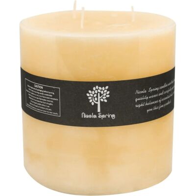 Nicola Spring Vanilla Scented Triple Wick Pillar Candle - Candle Nicola Spring Vanilla Scented Triple Wick Pillar Candle - Candle