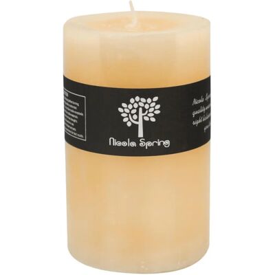 Nicola Spring Vanilla Scented Beige Candle - 145x90mm - Pillar - 110H Nicola Spring Vanilla Scented Beige Candle - 145x90mm - Pillar - 110H