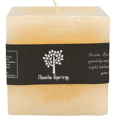 Nicola Spring Vanilla Candle - 100x100mm - 120hrs - Beige Nicola Spring Vanilla Candle - 100x100mm - 120hrs - Beige