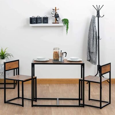 Harbour Housewares Compact Dining Table and Chairs Set - Small Modern 2 Person Wooden Furniture Harbour Housewares Compact Dining Table and Chairs Set - Small Modern 2 Person Wooden Furniture
