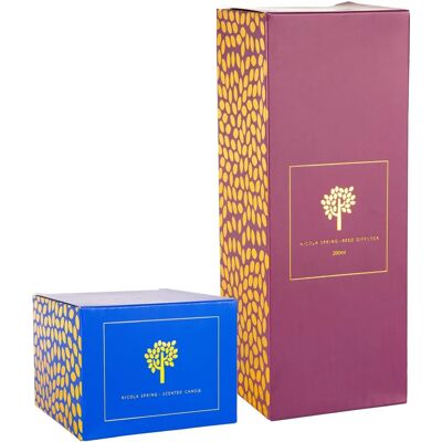 Nicola Spring - Pamplemousse et Fruit de la Passion - Bougie & Diffuseur Set - Publicité Nicola Spring - Pamplemousse et Fruit de la Passion - Bougie & Diffuseur Set - Publicité