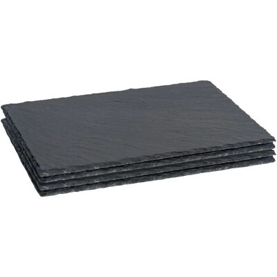Argon Tableware 4x Rectangle Slate Placemats - Tableware Argon Tableware 4x Rectangle Slate Placemats - Tableware