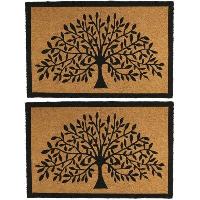 Nicola Spring - Lebensbaum 90x60 - Brown - Doormat Nicola Spring - Lebensbaum 90x60 - Brown - Doormat