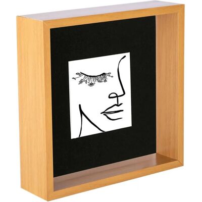 Nicola Spring - 3D Box Photo Frame 8x8 - Wood - Frame Nicola Spring - 3D Box Photo Frame 8x8 - Wood - Frame