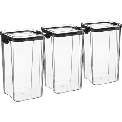 Argon Tableware - Containers - 1.3L - Black - Food Storage Containers Argon Tableware - Containers - 1.3L - Black - Food Storage Containers