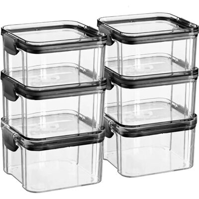 Argon Tableware - 6x 460ml - Black - Food Storage Argon Tableware - 6x 460ml - Black - Food Storage