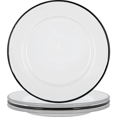Argon - Tableware White Enamel - Steel - Dinner Plates Argon - Tableware White Enamel - Steel - Dinner Plates