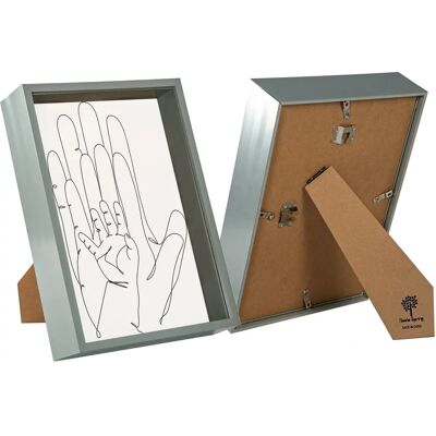 Nicola Spring 3D Deep Box Photo Frame - Grey Nicola Spring 3D Deep Box Photo Frame - Grey