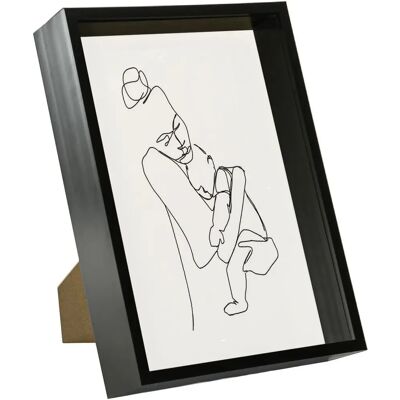 Nicola Spring Black 3D Deep Box Photo Frame A4 Nicola Spring Black 3D Deep Box Photo Frame A4