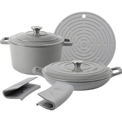 Argon Tableware - Cast Iron Casserole - 30cm - Slate Grey - casserole dish Argon Tableware - Cast Iron Casserole - 30cm - Slate Grey - casserole dish