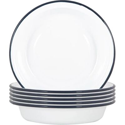 Argon Tableware - Enamel Deep Bowl - White - 22.5cm - Bowl Argon Tableware - Enamel Deep Bowl - White - 22.5cm - Bowl