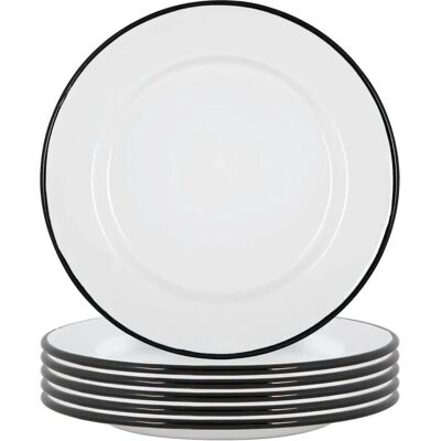 Argon Tableware - Enamel - White - 25.5cm - Dinner plates Argon Tableware - Enamel - White - 25.5cm - Dinner plates