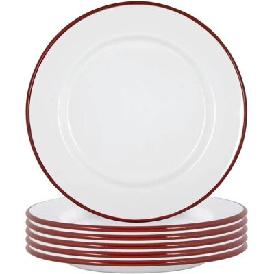 Argon - Tableware - White Enamel - 25.5cm - Dinner Plates Argon - Tableware - White Enamel - 25.5cm - Dinner Plates