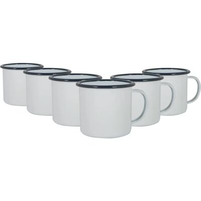 Argon Tableware - Enamel Mug - White - 375ml - Mug Argon Tableware - Enamel Mug - White - 375ml - Mug