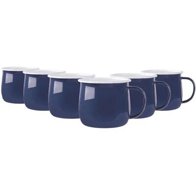 Argon Tableware - Enamel Belly Mug - 375ml - Blue - Mugs Argon Tableware - Enamel Belly Mug - 375ml - Blue - Mugs