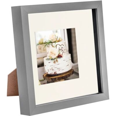 Nicola Spring - 1x - Gray/Ivory 8x8 - Box Frame 4x4 - Picture Frame Nicola Spring - 1x - Gray/Ivory 8x8 - Box Frame 4x4 - Picture Frame