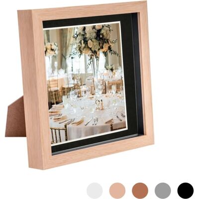 Nicola Spring - 8x8 3D Box Frame - Wood - 6x6 - Photo Frame Nicola Spring - 8x8 3D Box Frame - Wood - 6x6 - Photo Frame