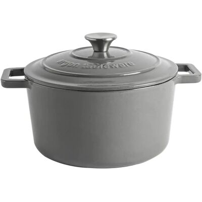 Argon Tableware Cast Iron Casserole Dish - Slate Grey Argon Tableware Cast Iron Casserole Dish - Slate Grey