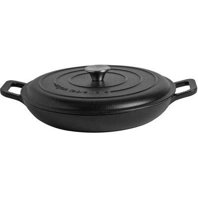 Argon Tableware Cast Iron 30cm Casserole Dish - Matt Black Argon Tableware Cast Iron 30cm Casserole Dish - Matt Black