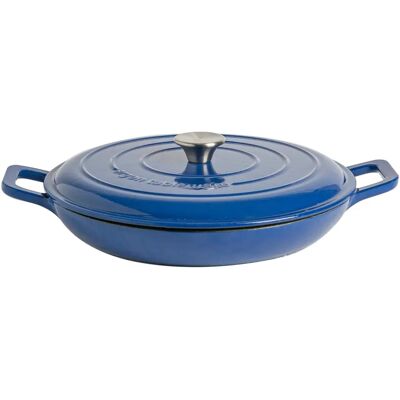 Argon Tableware Cast Iron Casserole Dish - Midnight Blue - 30cm Argon Tableware Cast Iron Casserole Dish - Midnight Blue - 30cm