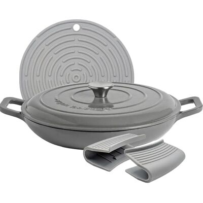 Argon Tableware - Cast Iron Casserole - 30cm - Casserole Dish Argon Tableware - Cast Iron Casserole - 30cm - Casserole Dish