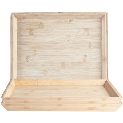 Argon Tableware Eco-Friendly Bamboo Tray - Serving Platter - 33cm - Brown - Set of 6 Argon Tableware Eco-Friendly Bamboo Tray - Serving Platter - 33cm - Brown - Set of 6