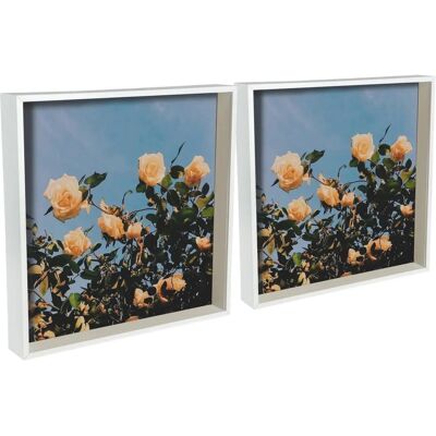 Nicola Spring - 2 Piece Box Photo Frame Set - White Nicola Spring - 2 Piece Box Photo Frame Set - White