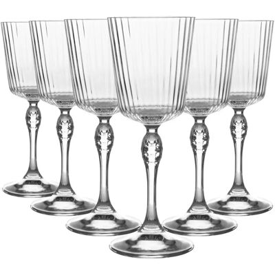 Ensemble de 12 verres à cocktail America '20s de Bormioli Rocco - Verre à vin et cocktail art déco vintage - 250ml transparent - Publicité Ensemble de 12 verres à cocktail America '20s de Bormioli Rocco - Verre à vin et cocktail art déco vintage - 250ml transparent - Publicité