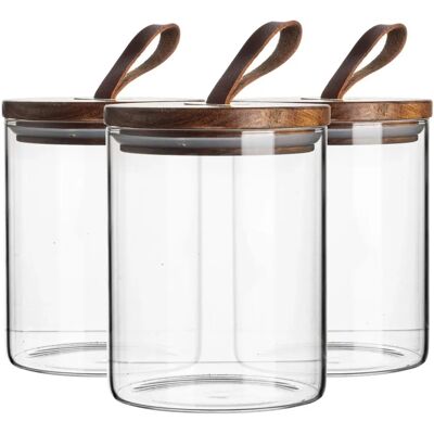 Argon Tableware Pot à Verre 750ml - Canister Scandinave Étanche Rond - Publicité Argon Tableware Pot à Verre 750ml - Canister Scandinave Étanche Rond - Publicité
