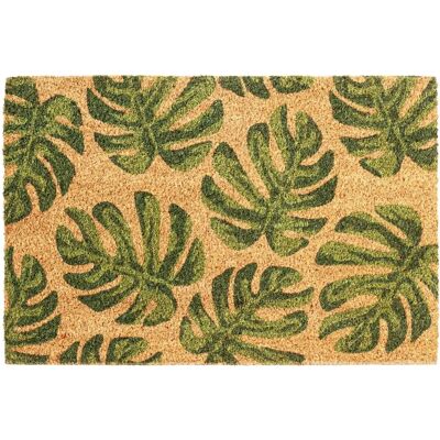 Nicola Spring Black Banana Leaf Door Mat - Door Mat Nicola Spring Black Banana Leaf Door Mat - Door Mat