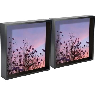 Nicola Spring - Box Photo Frame 12x12 - 5pc - Black - Frame Nicola Spring - Box Photo Frame 12x12 - 5pc - Black - Frame