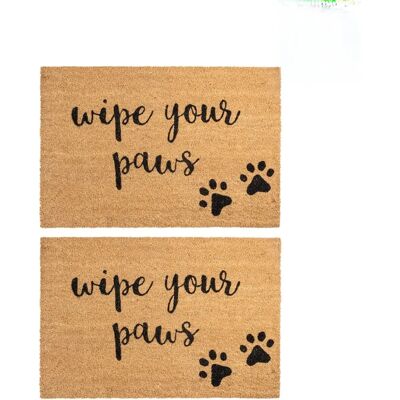 Nicola Spring - Coir Paw Mat - Brown - 60x90cm - Door mat Nicola Spring - Coir Paw Mat - Brown - 60x90cm - Door mat
