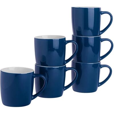 Argon Tableware Navy 350ml Mug - Contemporary Ceramic Drinkware Argon Tableware Navy 350ml Mug - Contemporary Ceramic Drinkware