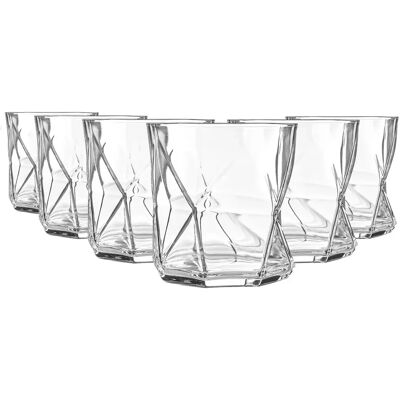 Bormioli Rocco Cassiopea Geometric Whisky Tumbler Glasses Set - 320ml - Pack of 12 Clear Bormioli Rocco Cassiopea Geometric Whisky Tumbler Glasses Set - 320ml - Pack of 12 Clear