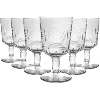 Bormioli Rocco - Romantic Ridged Wine Glasses - 320ml Bormioli Rocco - Romantic Ridged Wine Glasses - 320ml