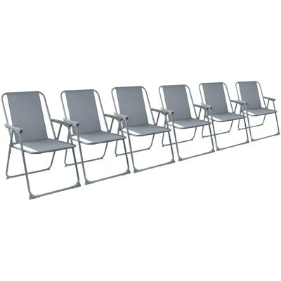 Chaise Pliable en Métal Gris Harbour Housewares - Plage, Jardin, Camping - Publicité Chaise Pliable en Métal Gris Harbour Housewares - Plage, Jardin, Camping - Publicité