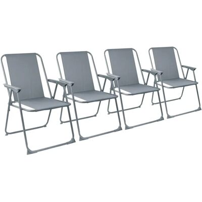 Fauteuil de plage pliante en métal gris Harbour Housewares - Chaise de jardin et camping - Publicité Fauteuil de plage pliante en métal gris Harbour Housewares - Chaise de jardin et camping - Publicité