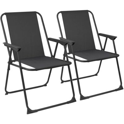 Harbour Housewares Folding Metal Beach Chair - Black Harbour Housewares Folding Metal Beach Chair - Black