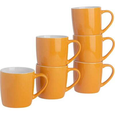 Argon Tableware Yellow Mug Set - 6pcs - 350ml - Coffee & Tea Argon Tableware Yellow Mug Set - 6pcs - 350ml - Coffee & Tea