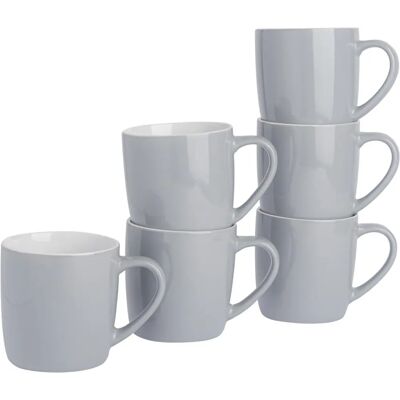 Argon Tableware Grey Ceramic Mug Set - 350ml - 6pc - Mugs Argon Tableware Grey Ceramic Mug Set - 350ml - 6pc - Mugs