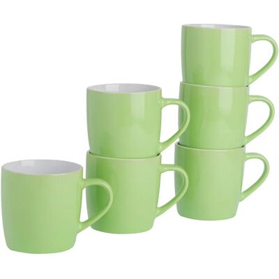 Argon Tableware Green Mug - 350ml - Set of 6 - Coffee & Tea Cups Argon Tableware Green Mug - 350ml - Set of 6 - Coffee & Tea Cups