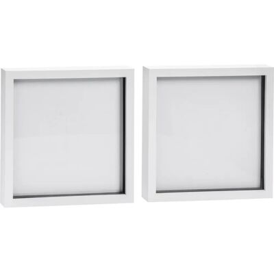 Nicola Spring White 20x20in Photo Frame - Acrylic Box Frame - Pack of 2 Nicola Spring White 20x20in Photo Frame - Acrylic Box Frame - Pack of 2