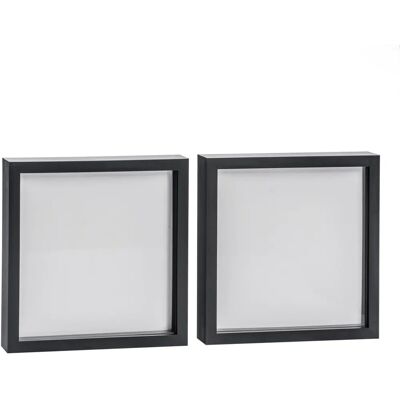 Nicola Spring Black 10x10in Photo Frame - Acrylic Box - Pack of 2 Nicola Spring Black 10x10in Photo Frame - Acrylic Box - Pack of 2