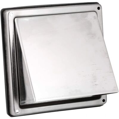 SPARES2GO - External Wall Air Vent - Stainless Steel - 100mm - Vent SPARES2GO - External Wall Air Vent - Stainless Steel - 100mm - Vent