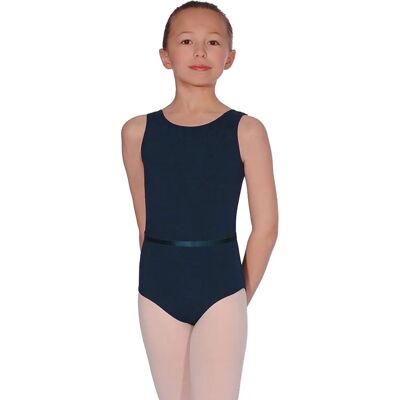 Roch Valley - June - Navy - Cotton - Sleeveless - Leotard Roch Valley - June - Navy - Cotton - Sleeveless - Leotard
