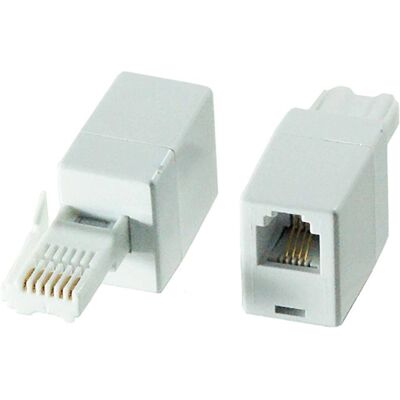 BT - Plug to RJ11 - RJ11 Female - Crossover - Adapter BT - Plug to RJ11 - RJ11 Female - Crossover - Adapter