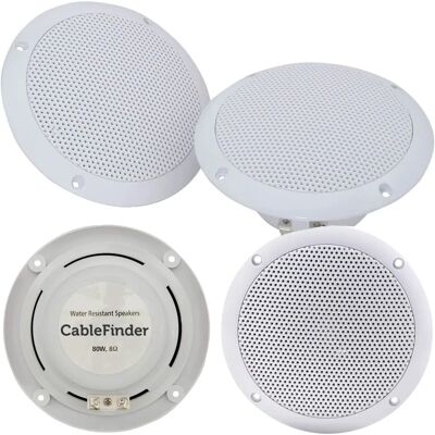Loops Model - Moisture Resistant Ceiling Speakers - 80W 8Ohm 5" Kitchen Bathroom Loops Model - Moisture Resistant Ceiling Speakers - 80W 8Ohm 5" Kitchen Bathroom