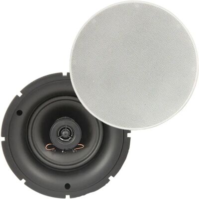 Loops Pair of 5.25" 8 OHM Low Profile Ceiling Speakers 2 Way Wall Mount Slim Line Loops Pair of 5.25" 8 OHM Low Profile Ceiling Speakers 2 Way Wall Mount Slim Line